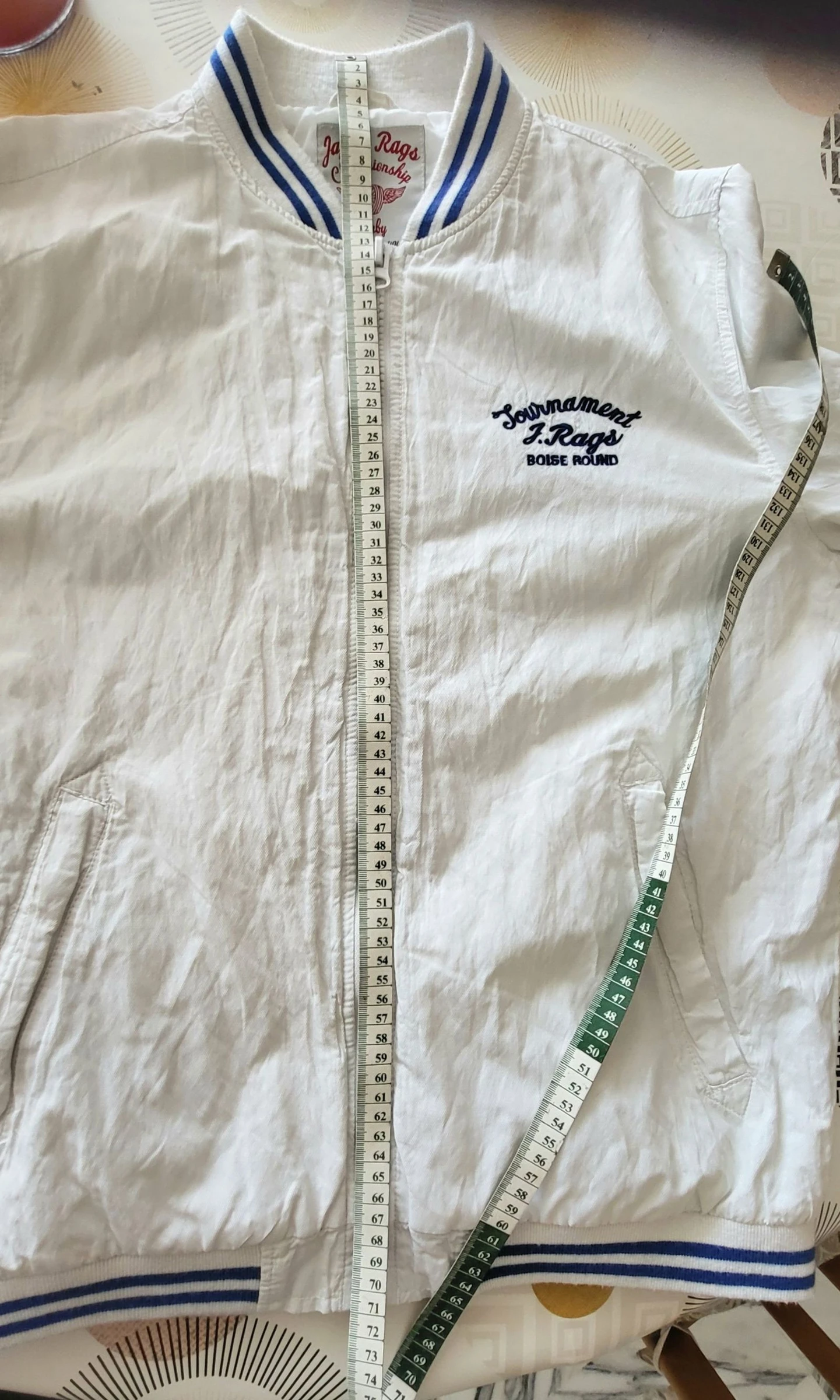 Japan Rags Champion ship Veste/Blouson Teddy TM/TFr38-Branco-Corte reto em OT – photo 12